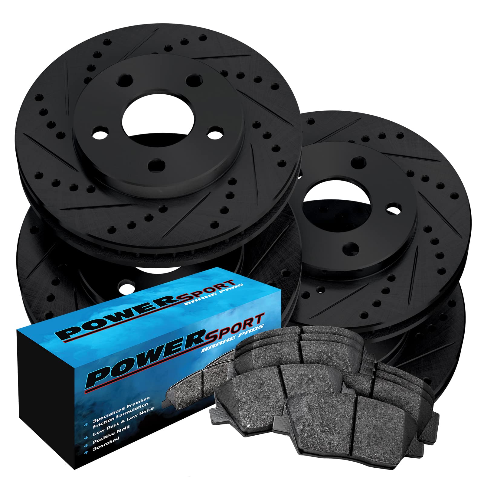 Photo 1 of PowerSport Front Rear Brakes and Rotors Kit |Front Rear Brake Pads| Brake Rotors and Pads| Ceramic Brake Pads and Rotors |fits 2015-2020 Mercedes-Benz C300