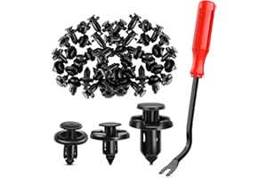 GOOACC 100PCS 7mm 8mm 10mm Compatible with Subaru Push Type Retainer Fasteners Rivets Clips OEM Upgrade for 90914-0007, 90913-0067 & 90914-0051 + Bonus Fastener Remover