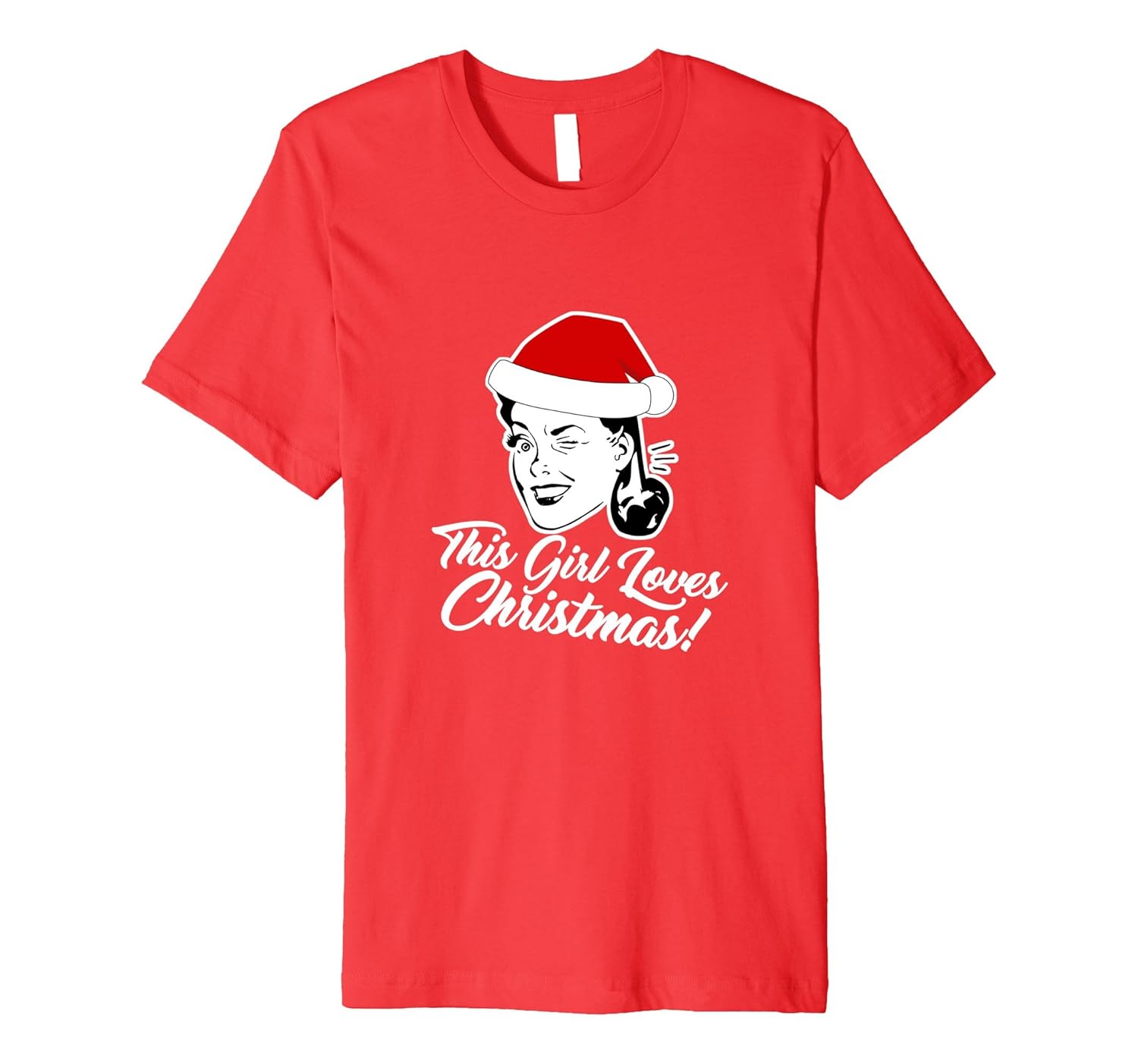 This Girl Loves Christmas Shirt Vintage Santa T-Shirt Tshirt-ANZ