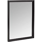 鶹 Basics Rectangular Wall Mirror 16" x 20" - Peaked Trim, Black