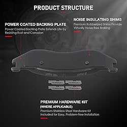 cciyu D966 D967 Front & Rear Semi-Metallic Disc