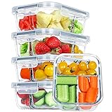 BAYZZ 5 Pack 35 Oz Glass Meal Prep Containers 3
