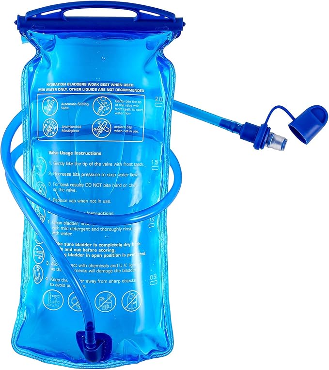 Hydration Bladder 3l 2l 1 5l Water Bladder Bpa Free 3l Large Opening Water Storage Water Reservoir Leak Proof Military Water Storage Bag For Cycling Hiking Camping Cycling Running Blue Amazon De Bekleidung