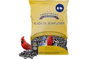 Armstrong Black Oil Sunflower Seeds, Wild Bird Food, 3.63KG (8LB) Bag