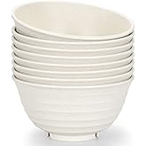 【NOT CERAMIC】60 Oz Big Salad Bowl Soup Bowl , Large Bowls for Eating Microwave and Dishwasher Safe BPA-Free Eco-Friendly Deep Cereal Bowls for Cereal, Salad, Ramen,Soup, Mixing [Set of 8]