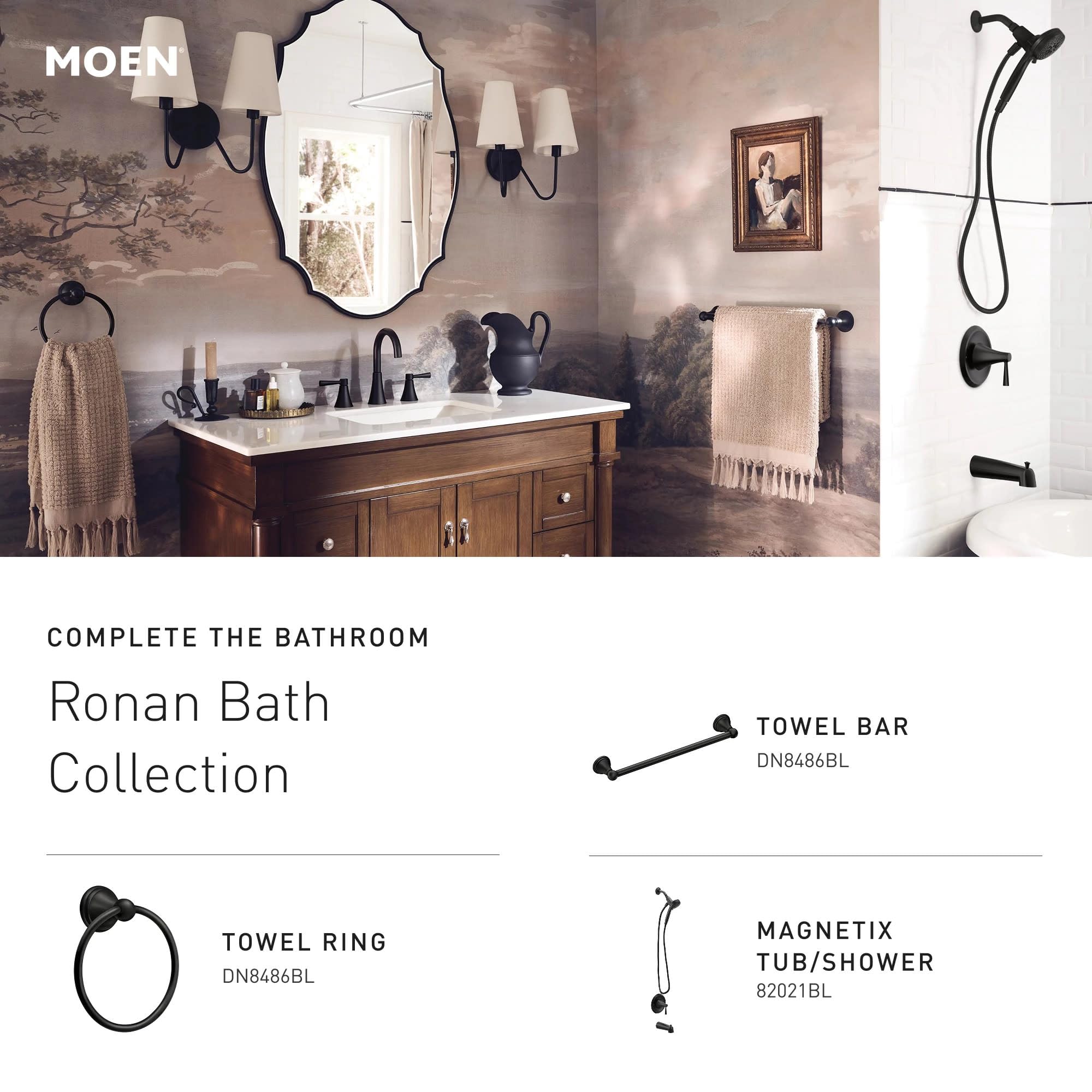 Moen Ronan Matte Black Two-Handle 4