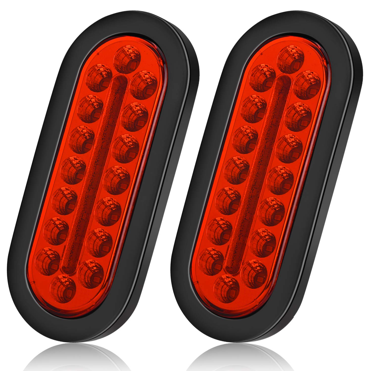 Photo 1 of (missing wires) LINKITOM 6 Inchs Submersible Oval LED Stop/Turn Trailer Tail Light with Waterproof Rubber Gaskets for Boat Trailer Truck RV [DOT Certified] [IP67] (2 Pack)
