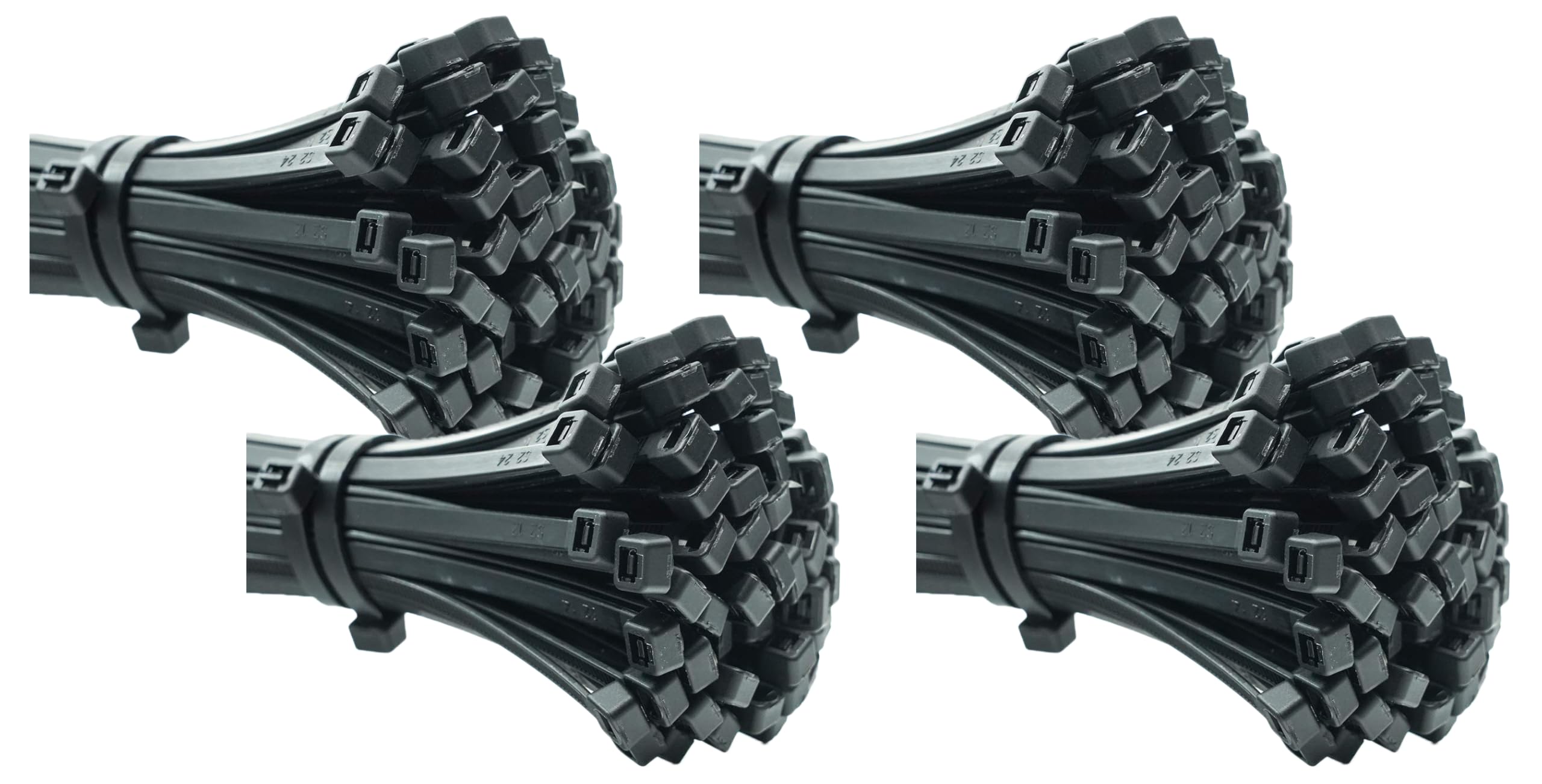 ERKO 100 Pieces of Professional Black Cable Ties Dimensions 150 x 2,5 mm high Temperature Chemical Resistant Made of Polyamide 66 max Cable Bundle Diameter 36,5 Resilience for Breaking up to 8 kg