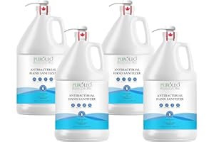 PUROLEO Antibacterial Hand Sanitizer, 128 Fl Oz (3784 ML), Large Bulk Bottle, Quick-Dry Formula for Home, Office & Commercial