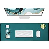 ALOANES Waterproof Mouse Pad, XL Gaming Keyboard Pad with Anti-Slip Base, Grain Jacquard Surface, Extend Desk pad for Gamer, Office & Home, Green Mousepad 31.5"x 11.8"x 0.12"