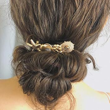 Amazon Com Beryuan Women Shell Wedding Hair Clip Beach