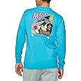 Maui & Sons Men's Long Sleeve T-Shirt, Shaka and Sons Shark and Logo Design - Crewneck Long Sleeve T Shirts for Men, Surfing