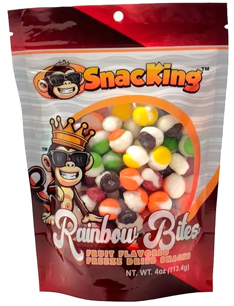 SNACKING RAINBOW BITES FRUIT FLAVORED – FREEZE DRIED CANDY (4 OZ)