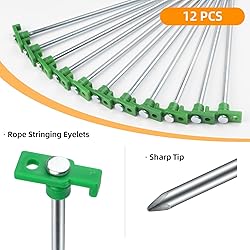 12PCS Tent Stakes, Camping Stakes,AVOFOREST 7.1inch