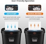 VidaTeco Micro-Cut Shredder 10-Sheet P-4 5x16mm 15L Basket Jam-Proof view 6