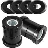 MoKitDora Handlebar Riser Bushings Polyurethane Damper Kit Compatible with Harley 1973-2017 Softail Dyna FXR 1973-up Sportster XL, Black&amp;Black