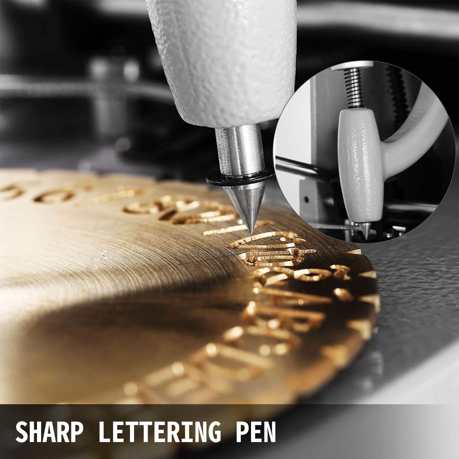 VEVOR Inside Ring Engraver Double Sided Dial Stamper 1.5mm-2.0mm Character Letter Block Machine for Rings Inner Engraving