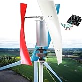 3000W Wind Turbine Generator Kit,12V/24V Vertical Axis Wind Turbine | Maglevs Winds Generator With Controller,Quiet 3 Leaves Small Household Windmill For Boats, Terraces,Cabins,Industrial Energy