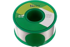 ZSHX Lead Free Solder Wire Sn99 Ag0.3 Cu0.7 Rosin core Solder Wire for Electrical Soldering (0.6mm 100g)