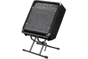 STRICH Amp Guitar Stand, Middle Profile Guitar Combo Speaker Stand, Dual X-Shape Folding Amplifier Stand, Fully Collapsible, Black, SAT-02P
