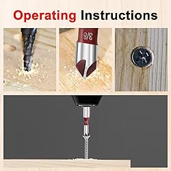 5Pcs Premium Countersink Drill Bit Set, 82 Degree 5