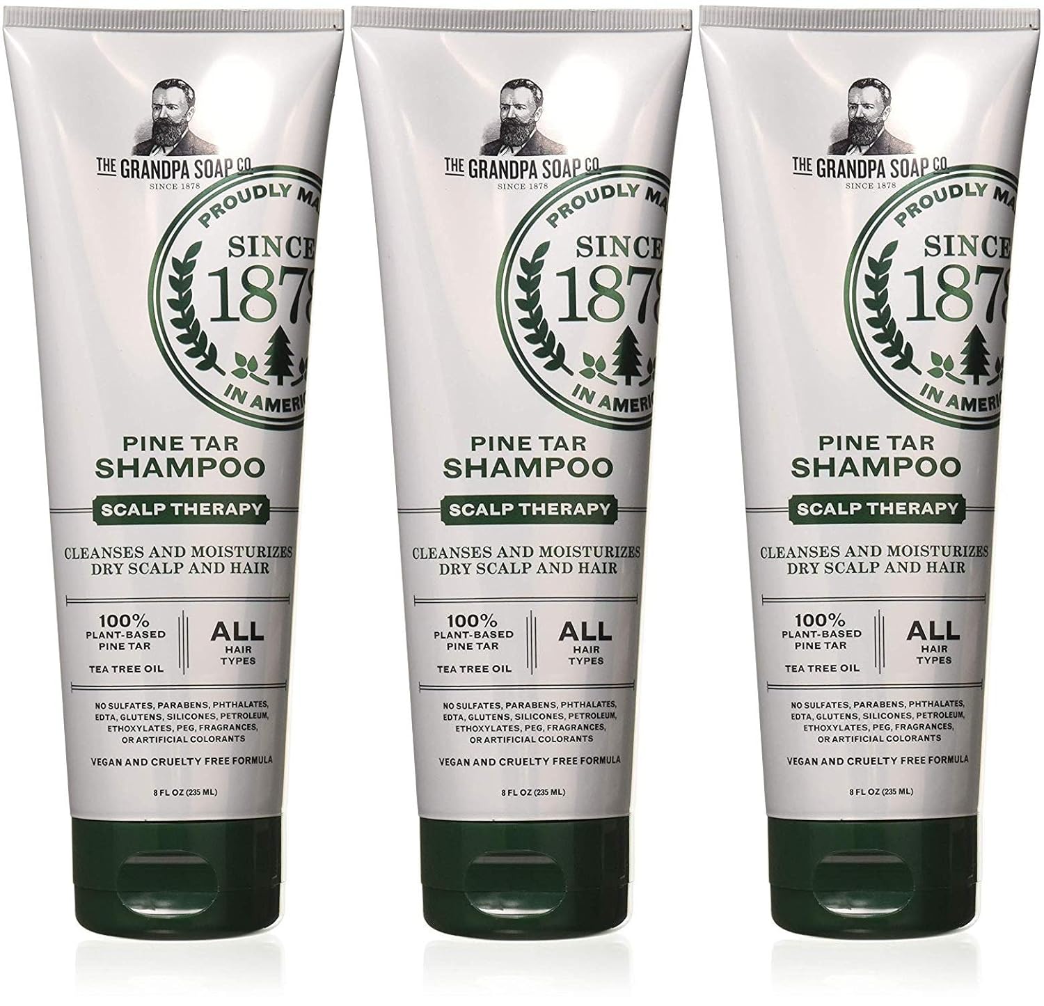 Grandpa's Pine Tar Shampoo, 8 Ounce - 3 pack