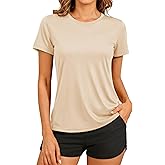 TACVASEN Women's Short Sleeve Workout Shirts UPF 50+ Sun Protection Quick Dry Athletic Tops for Running Gym Tee