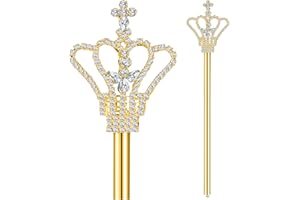 Copidrum Fantasy Princess Scepter Prop Silver Gold Wizard Staff Cosplay Wand Halloween Costume Accessory