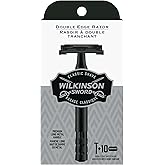 Wilkinson Sword Double Edge Razor for Men With 10 Double Edge Razor Blades Refills