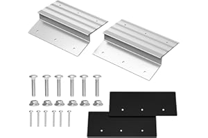 SALCOD SAL Aluminum Ramp Top Kit, 2" × 12" Heavy Duty Loading Ramp Ends for Truck, Motorcycle, Lawn Mower, and ATV, 750lbs Capacity Per Ramp