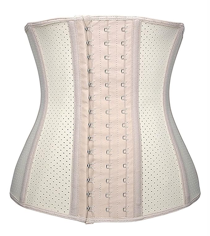 YIANNA Damen Latex Unterbrust Korsett Bauch Weg Body Shaper Waist Trainer Corsage