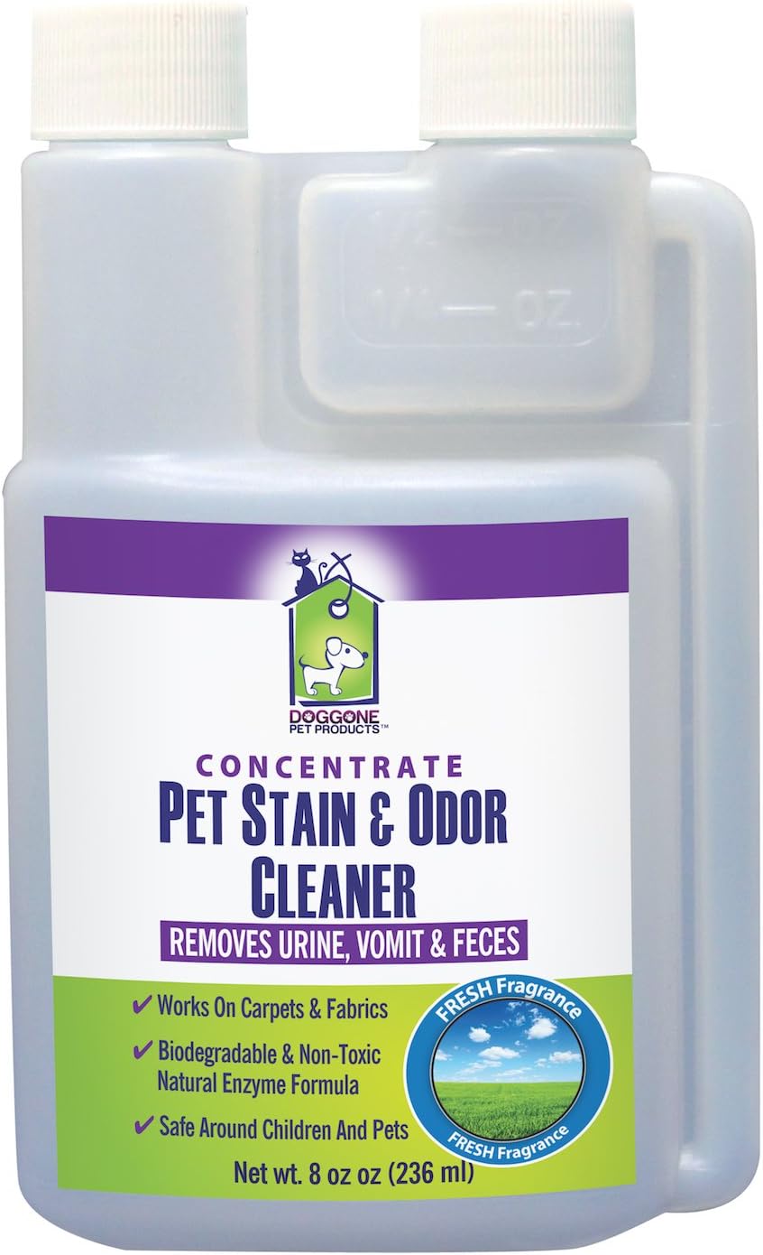 Pet Urine Stain and Odor Enzymatic Concentrate 8 fl.oz - Permanently Eliminate Dogs and Cats Vomit, Feces and Urine