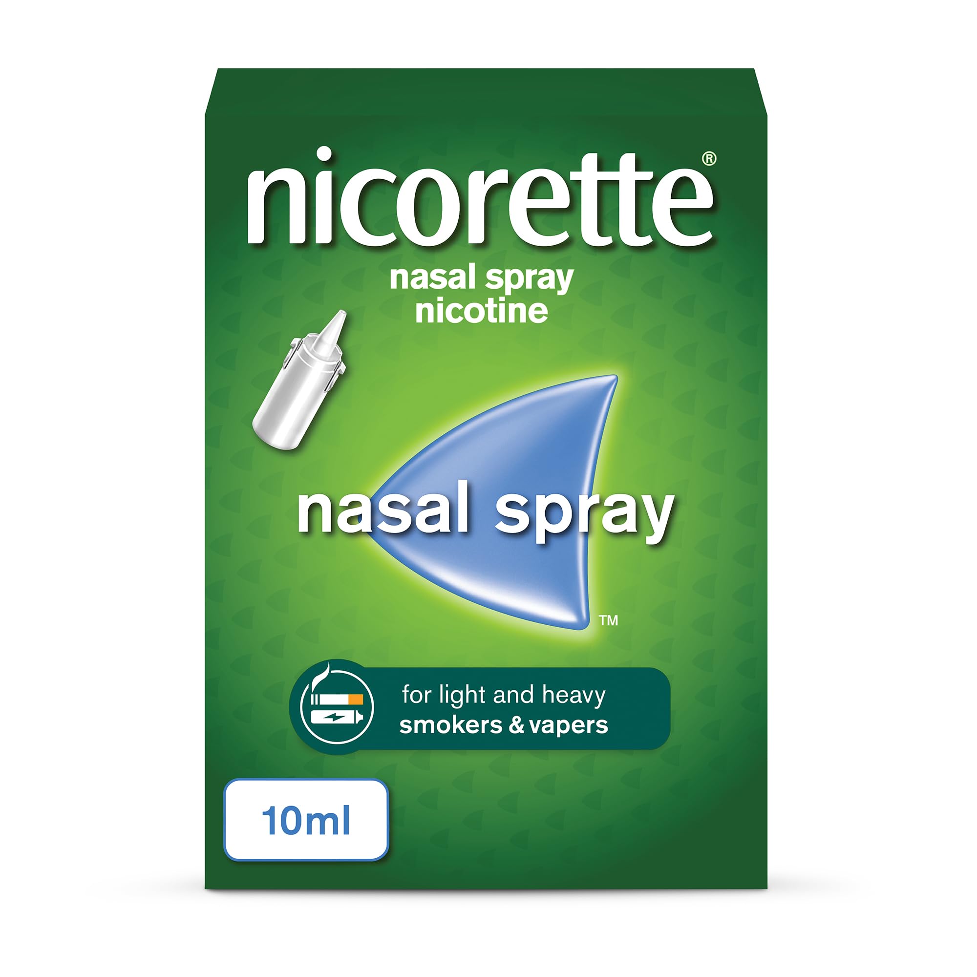 Nicorette Nasal Spray (1x 10ml), Fast-Acting Nicotine Nasal Spray to Help Stop Smoking, Cessation Aid for Relief from Cravings and Nicotine Withdrawal