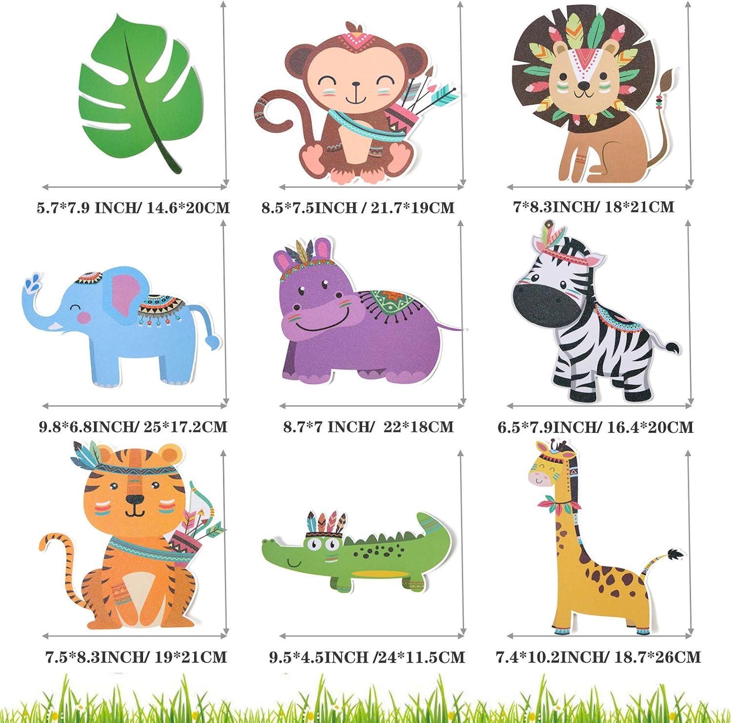 Jungle Animals Banner,Zoo Party Banner for Forest Theme Birthday Party,Jungle Safari Animal Garland for Zoo Themed Baby Shower Wild One Party Welcome Sign 1st Birthday Festival Party - Image 4