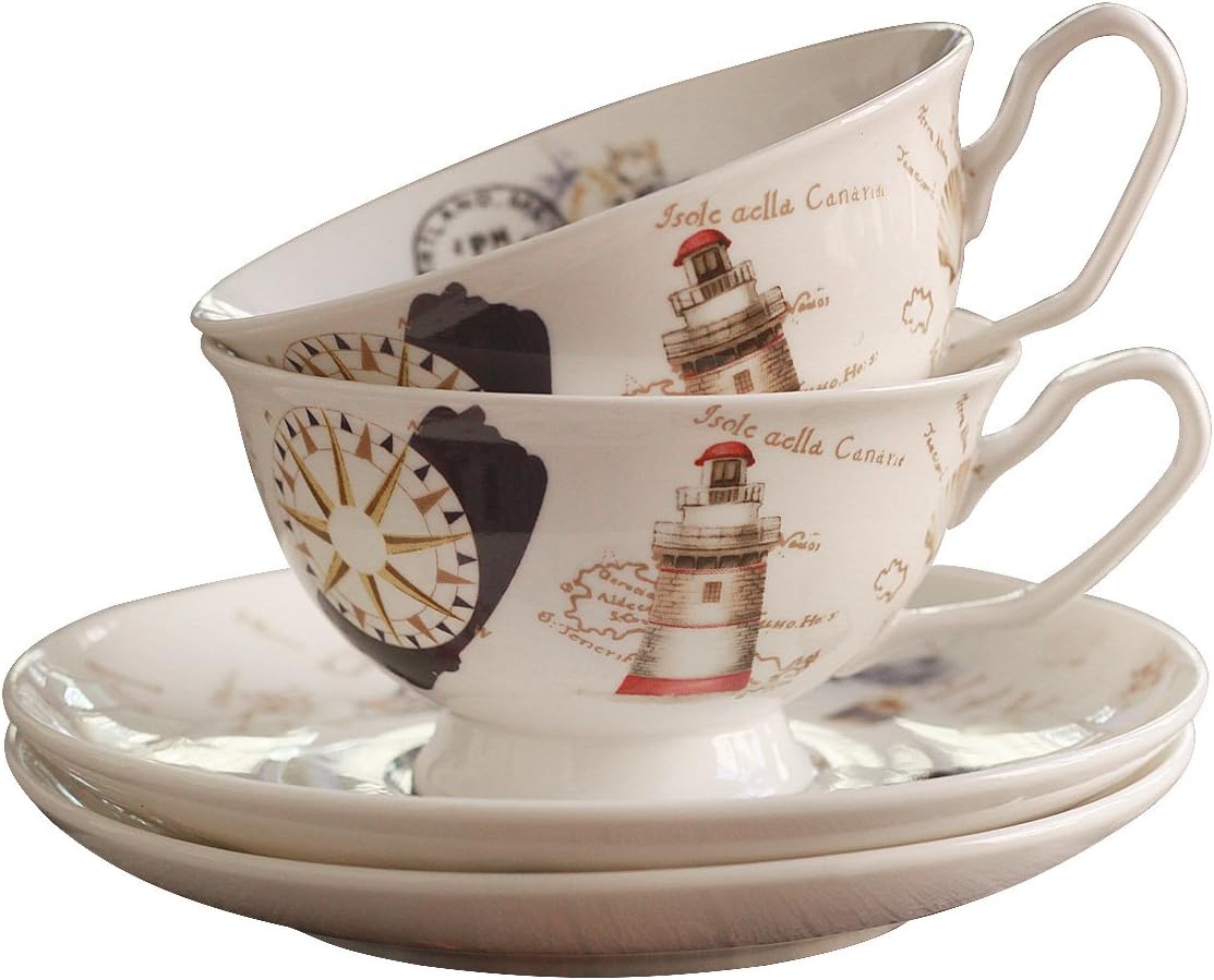 Tea Cups and Saucers Sets 2 Cup and Saucer sets (CZ-xxl-1)