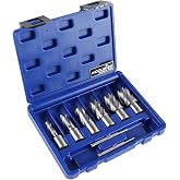 Accusize HSS Annular Cutter Set, HCS1-0000 | 7/16" to 1-1/16" C.D.; 1" Cut, 3/4" Weldon Shank, 8 Pcs