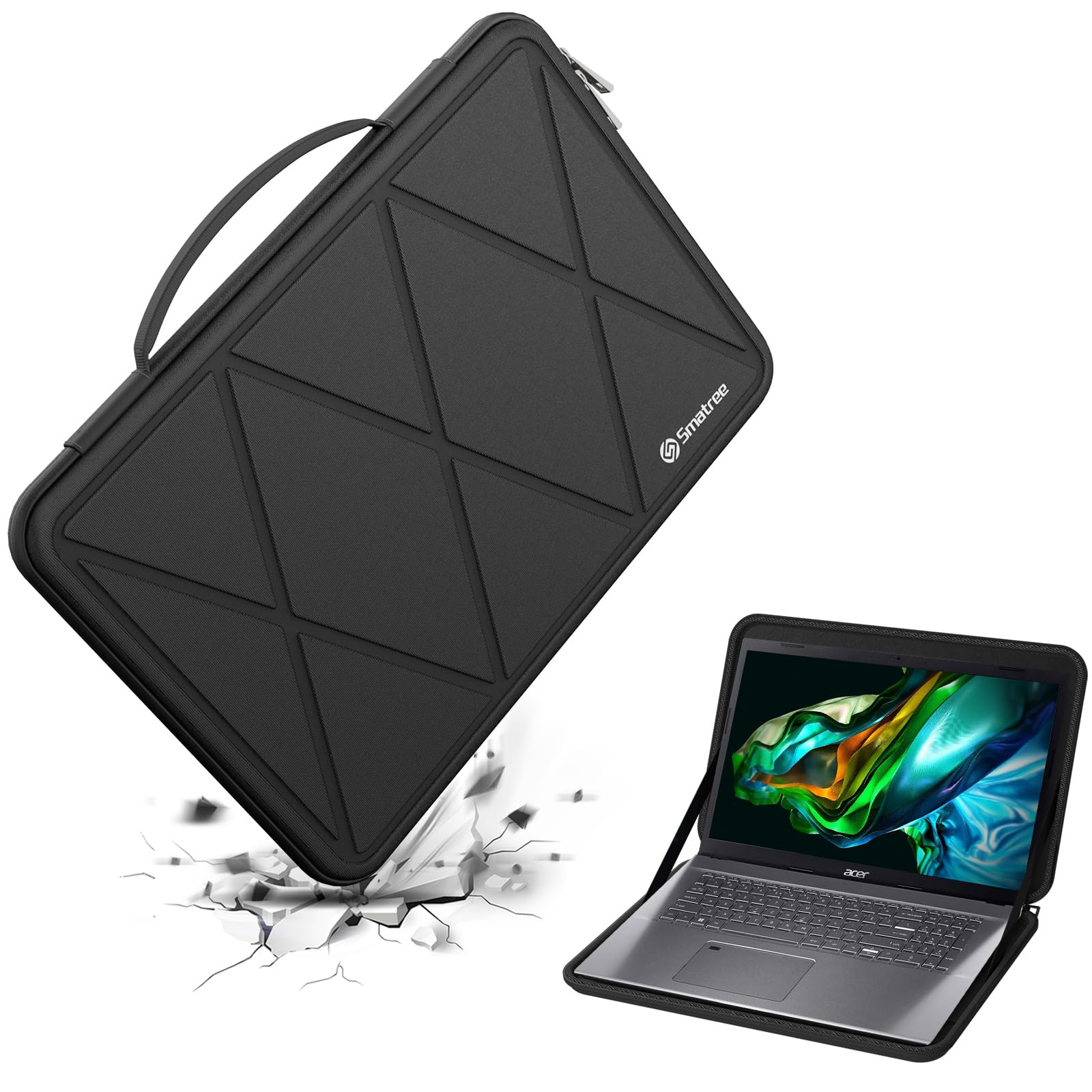 Smatree Hard EVA Protective Sleeve Case Compatible for 15.6 inch Acer Aspire 5 Laptop - A515-58M-7570, for 16 inch Acer Swift Edge 16 Laptop - SFA16-41-R6YS, Slim and Anti-Shock Notebook Bag (X8278)