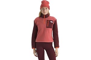 THE NORTH FACE Women's Yumiori Quarter Zip Jacket Lightweight Fleece Pullover with Embroidered Logo, Secure Zip Pockets