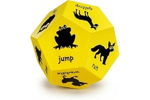 Covelico Animal Exercise Dice - Kids Exercise Equipment, Gross Motor Toys for Toddlers 3-5 & Physical Education Equipment, Re