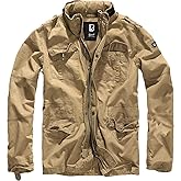 Brandit Individual WEAR Men's Stylish Weatherproof Active Everyday Outdoor Field Jacket with Stand-up Collar & Concealed Hood, Camel, XX-Large