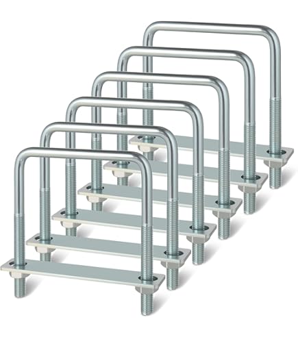 6-Pack 1/4-20 Stainless Steel U-Bolts – 1.5" Wide X 4" Long, Unbranded, Industrial Grade