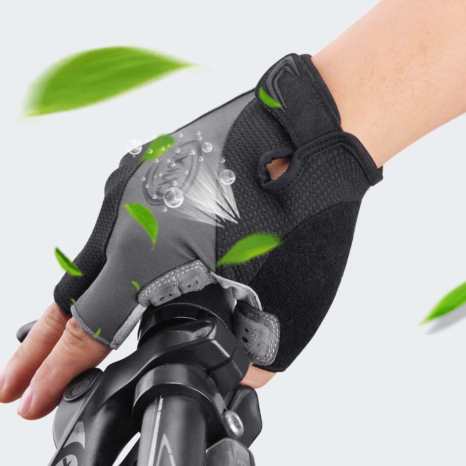 Cycling Gloves for Men Women - Breathable Gel Road Mountain Bike Riding Gloves - Anti-Slip Half Finger Glove for Fitness Cycling Training Outdoor Sports : Clothing