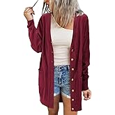 Arach&Cloz Women's Lightweight Cardigan Sweater Fashion Long Sleeve Summer Casual Outfits with Pocket Cozy Clouds