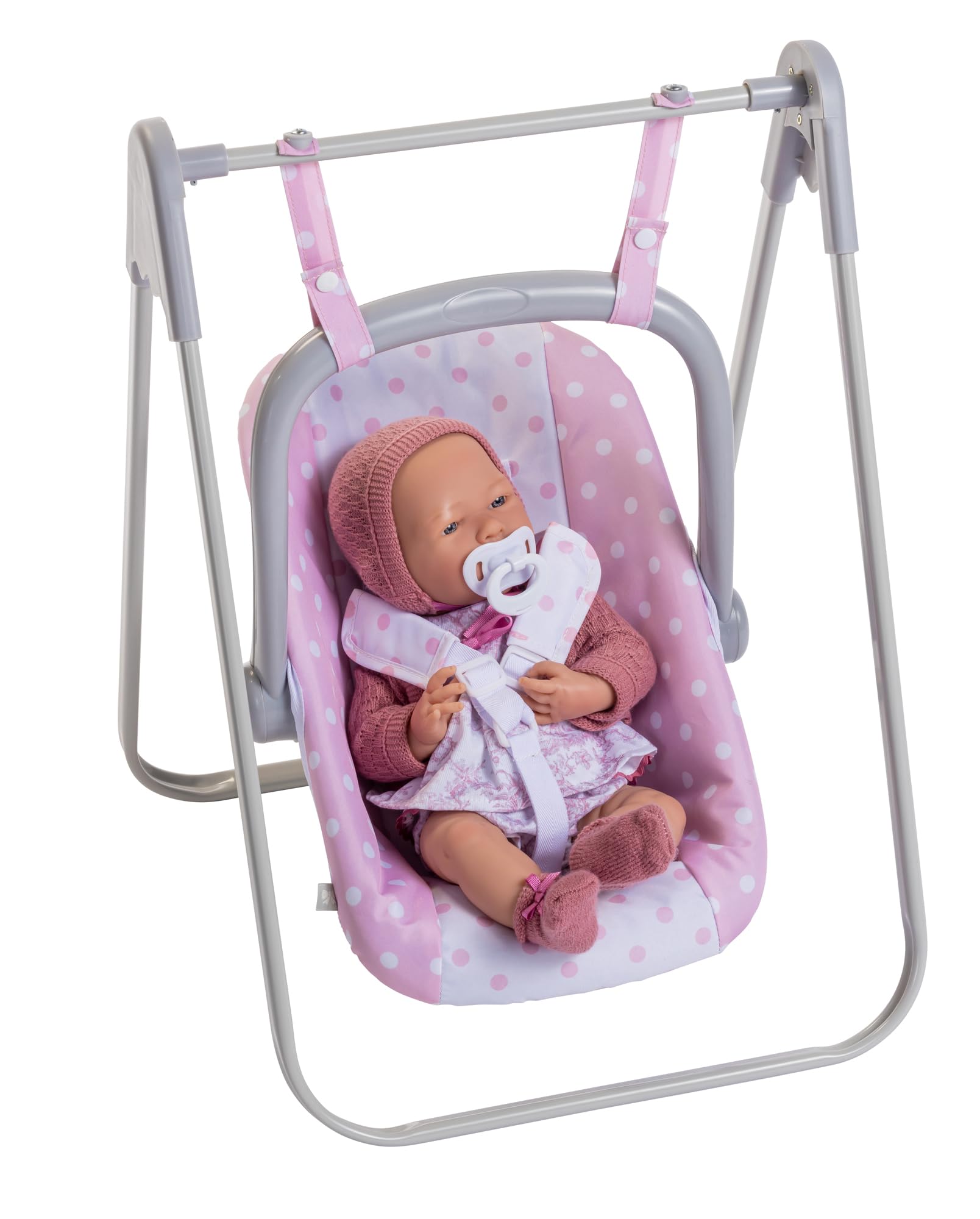 JC Toys for Keeps Playtime | 2 in 1 Baby Doll Swing and Portable Carrier | for Dolls up to 18