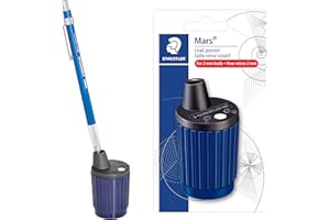 STAEDTLER Mars Lead Pointer - Precision Mechanical Pencil Sharpener with Auto-Stop for 2mm Pencils - Rotary Action with Dust 