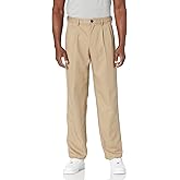 Amazon Essentials Men's Classic-Fit Expandable-Waist Pleated Dress Pant