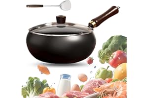 Japanese Cast Iron Pot,9.45/10.24/11.02 in Multifunctional Japanese Cast Iron Wok with Lid,Uncoated Non-Stick Thick Iron Pot 