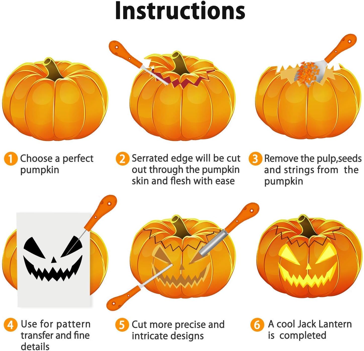 Ptsaying Pumpkin Carving Kit, Halloween Pumpkin Carving Kit