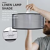 FRIDEKO HOME 2 Tier Light Shade Ceiling Lamp Black White 30cm Modern Drum Shade view 6
