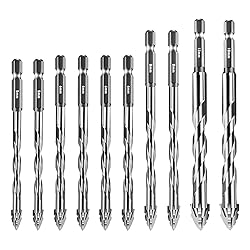 10Pcs New Four-Flute Sawtooth Eccentric Drill Bit